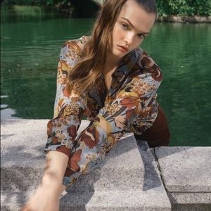 Zara Floral Print Shirt